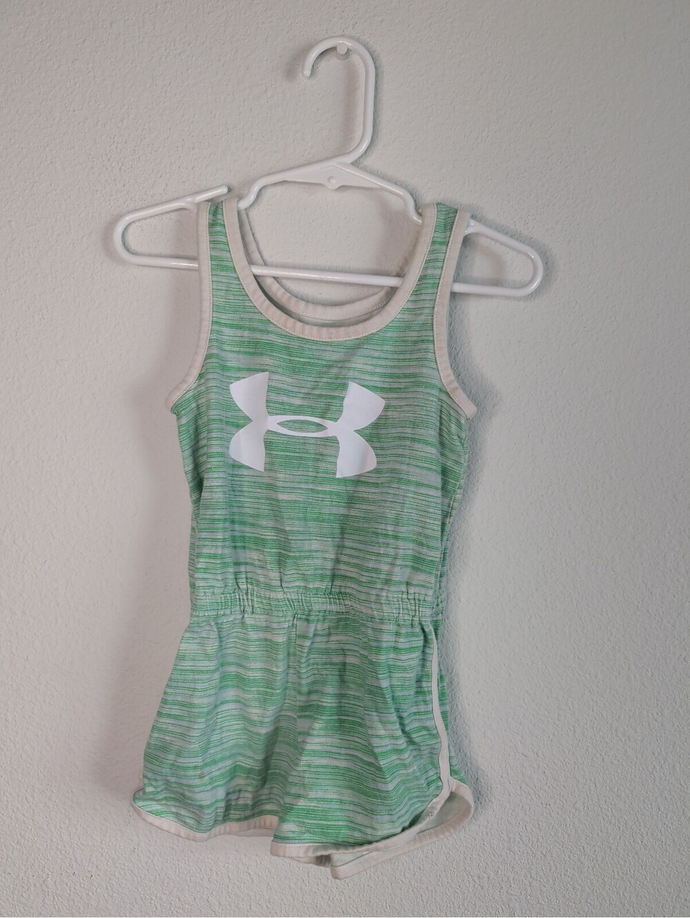 Under Armour Toddler Girls Green Striped Sleeveless Dress 2T